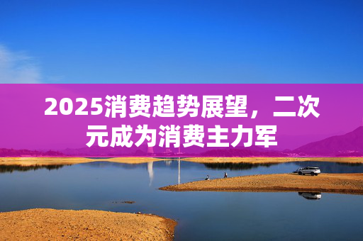 2025消费趋势展望，二次元成为消费主力军