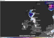 英国气象局说今年圣诞节的暴风雪天气图显示降雪24厘米